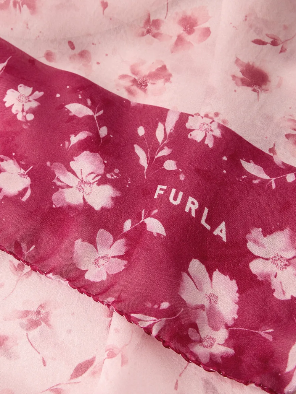 Furla Primavera sjaal met bloemenprint Roze