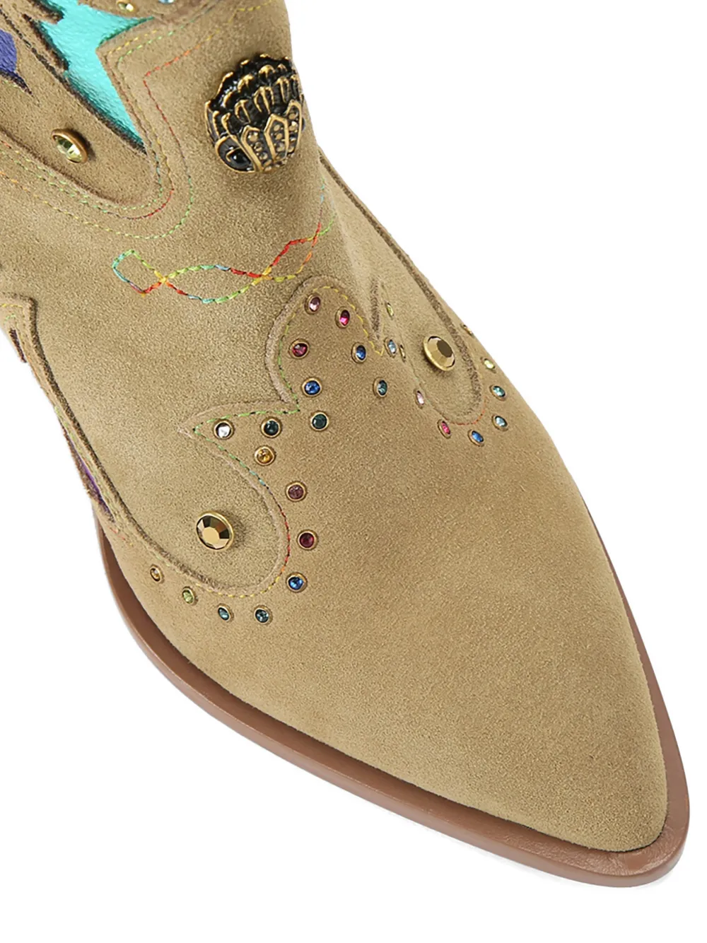 Kurt Geiger London Kensington verfraaide suède laarzen Bruin