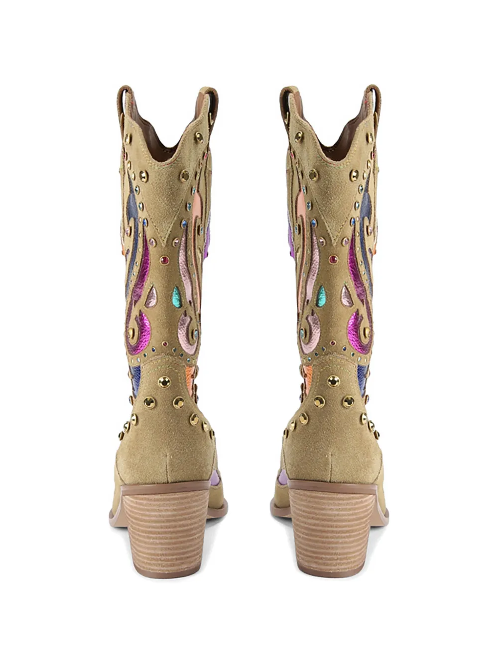 Kurt Geiger London Kensington verfraaide suède laarzen Bruin