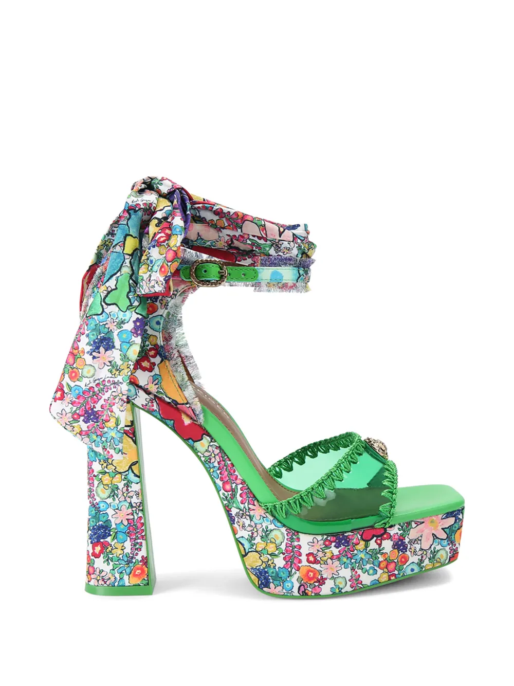 Kurt Geiger London Vinyl sandalen met plateauzool Groen