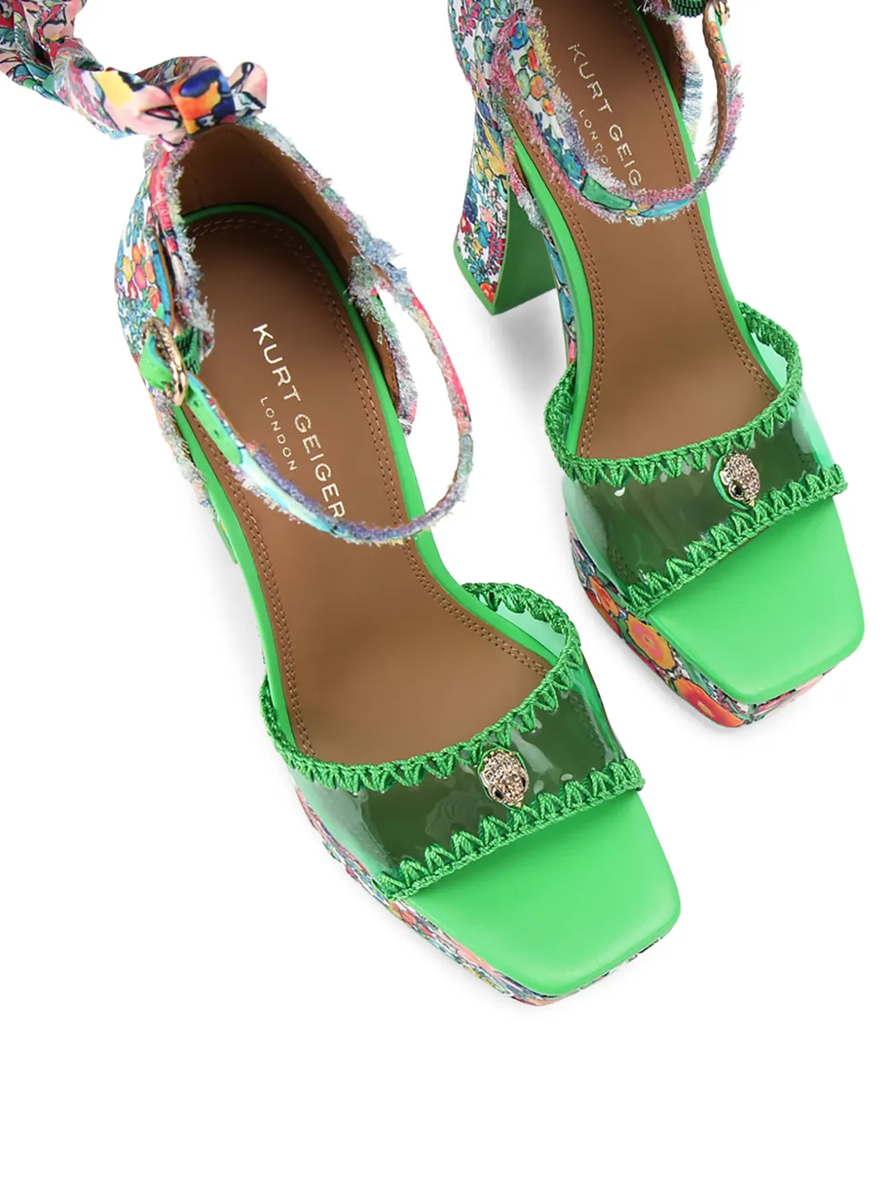Kurt Geiger London Vinyl sandalen met plateauzool Groen