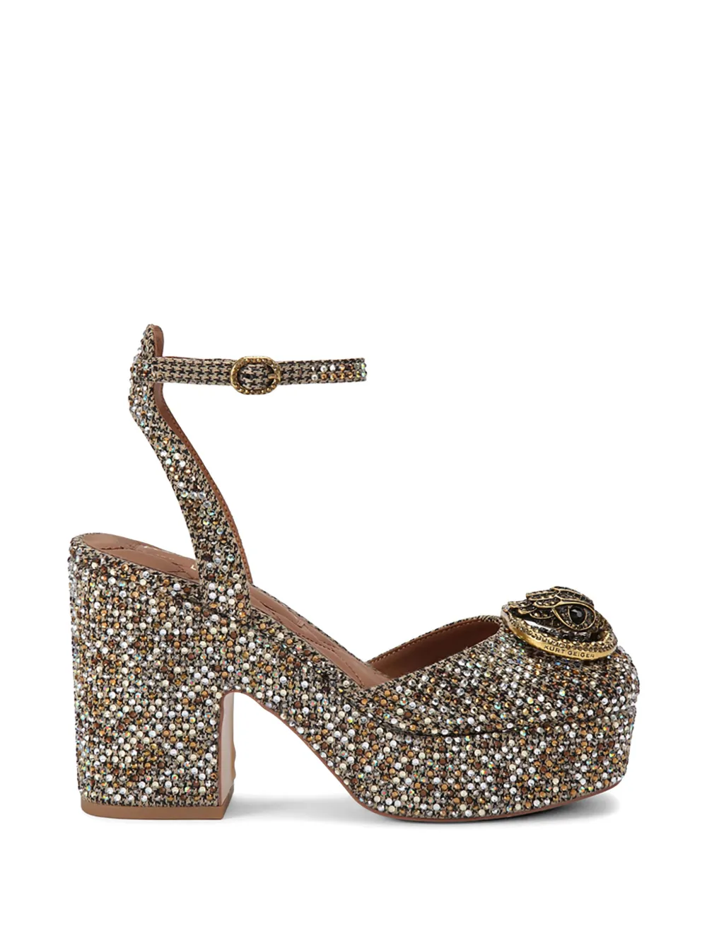 Kurt Geiger London Chelsea sandalen verfraaid met kristallen Beige