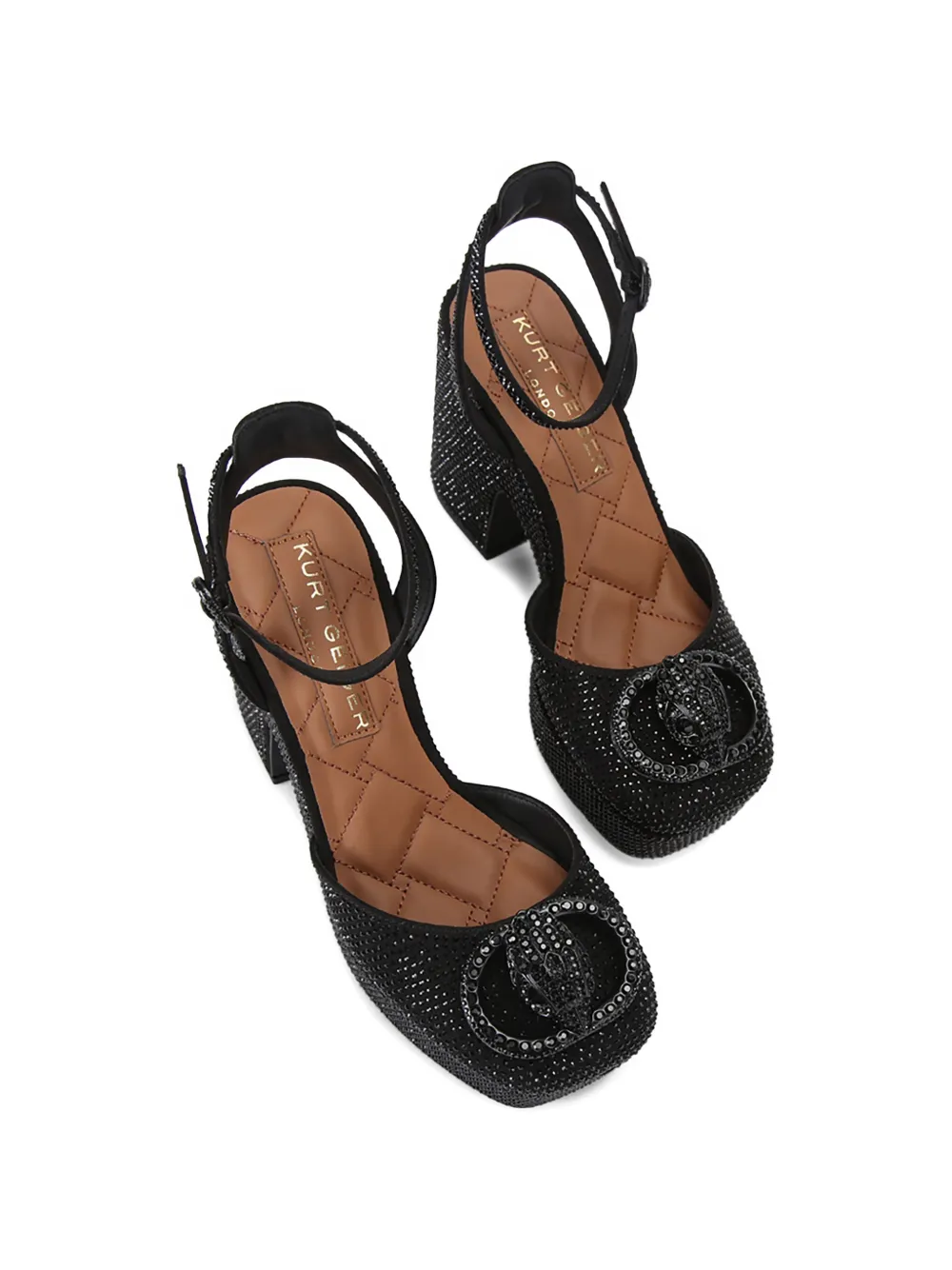 Kurt Geiger London Chelsea sandalen verfraaid met kristallen Zwart
