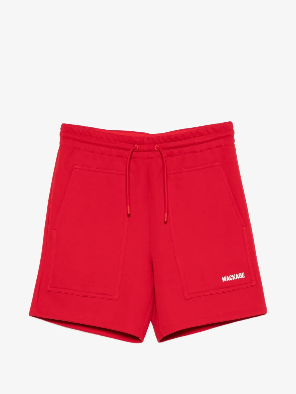 Mackage Elwood-R logo-print drawstring shorts | Red | Image 1