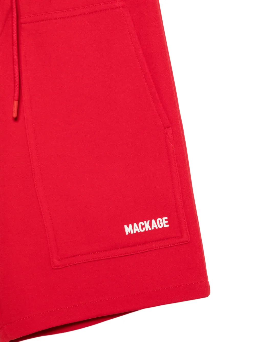  Mackage Bermudas Elwood-r Con Logo Estampado - Rojo 