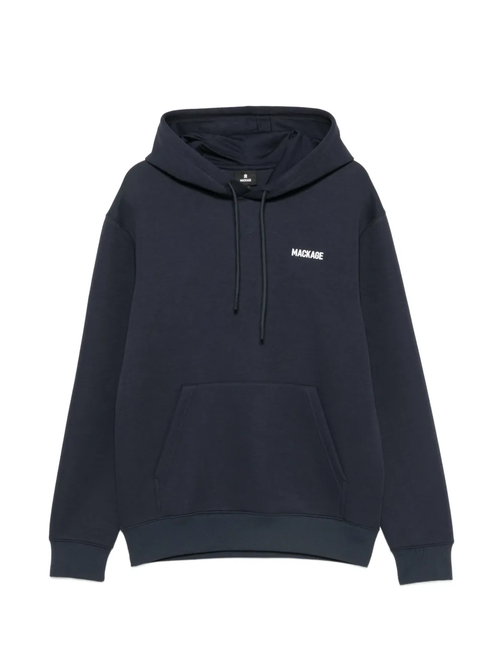 Mackage Kolton-Z logo-print drawstring cotton hoodie - Blau