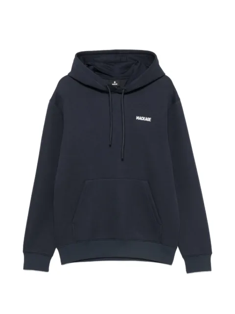 Mackage Kolton-Z logo-print drawstring cotton hoodie