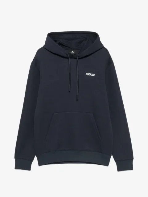 Mackage Kolton-Z logo-print drawstring cotton hoodie