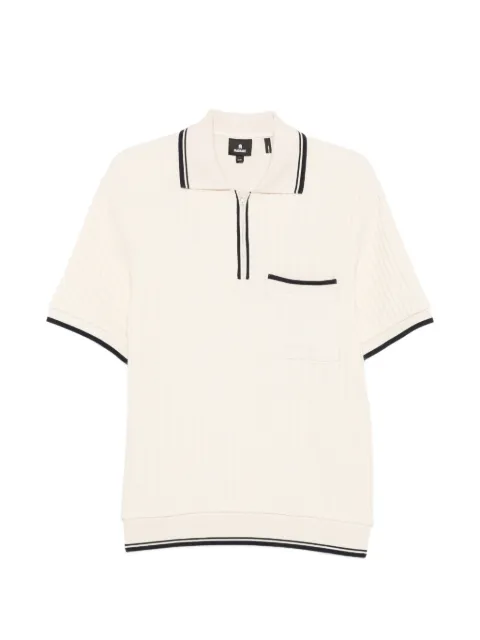 Mackage zip-neck ribbed-knit Polo shirt