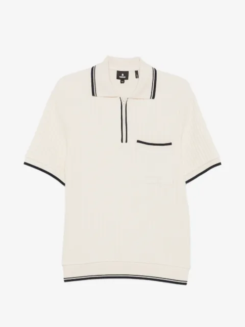 Mackage zip-neck ribbed-knit Polo shirt