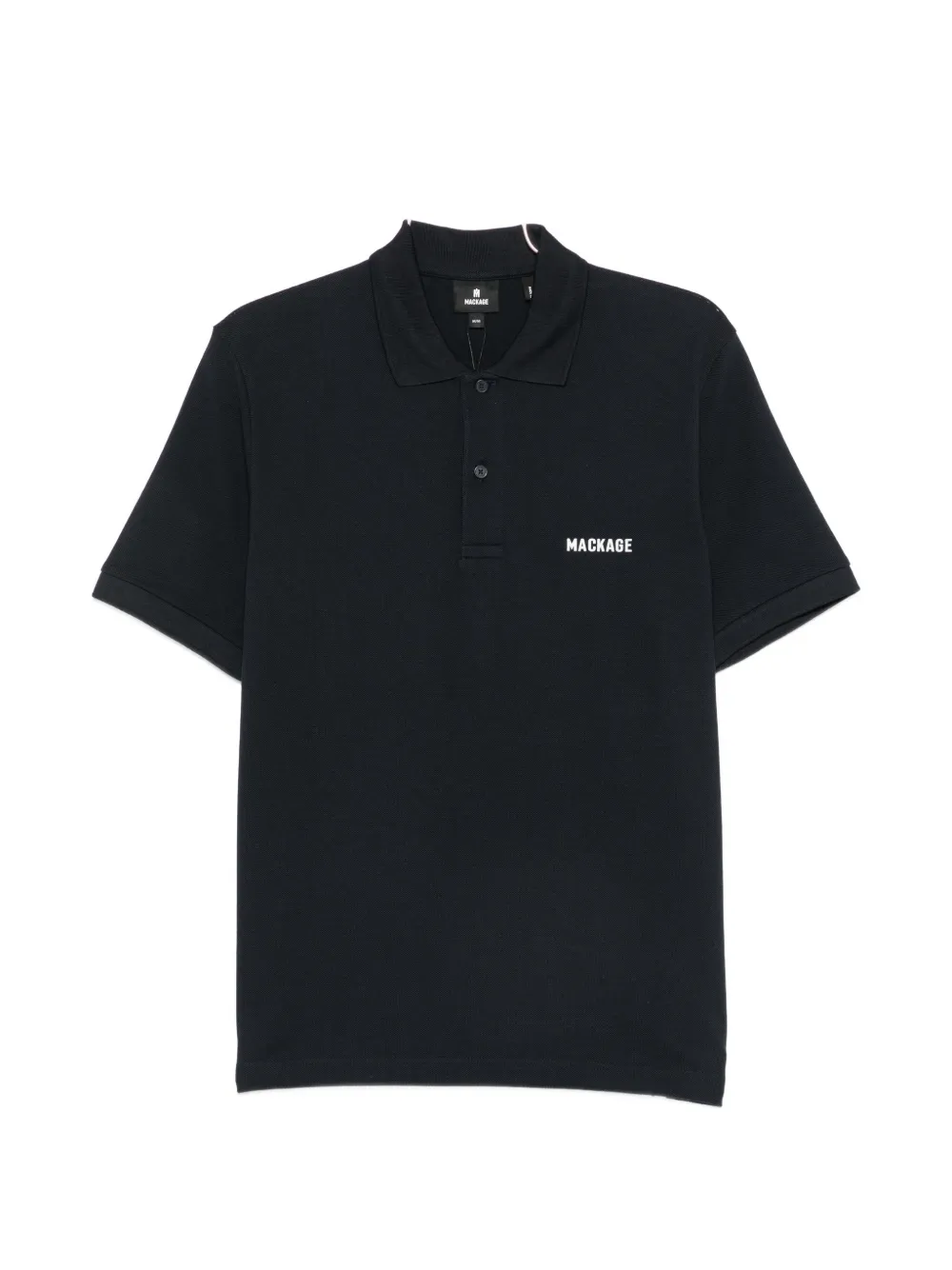 Mackage logo-print cotton polo shirt - Nero