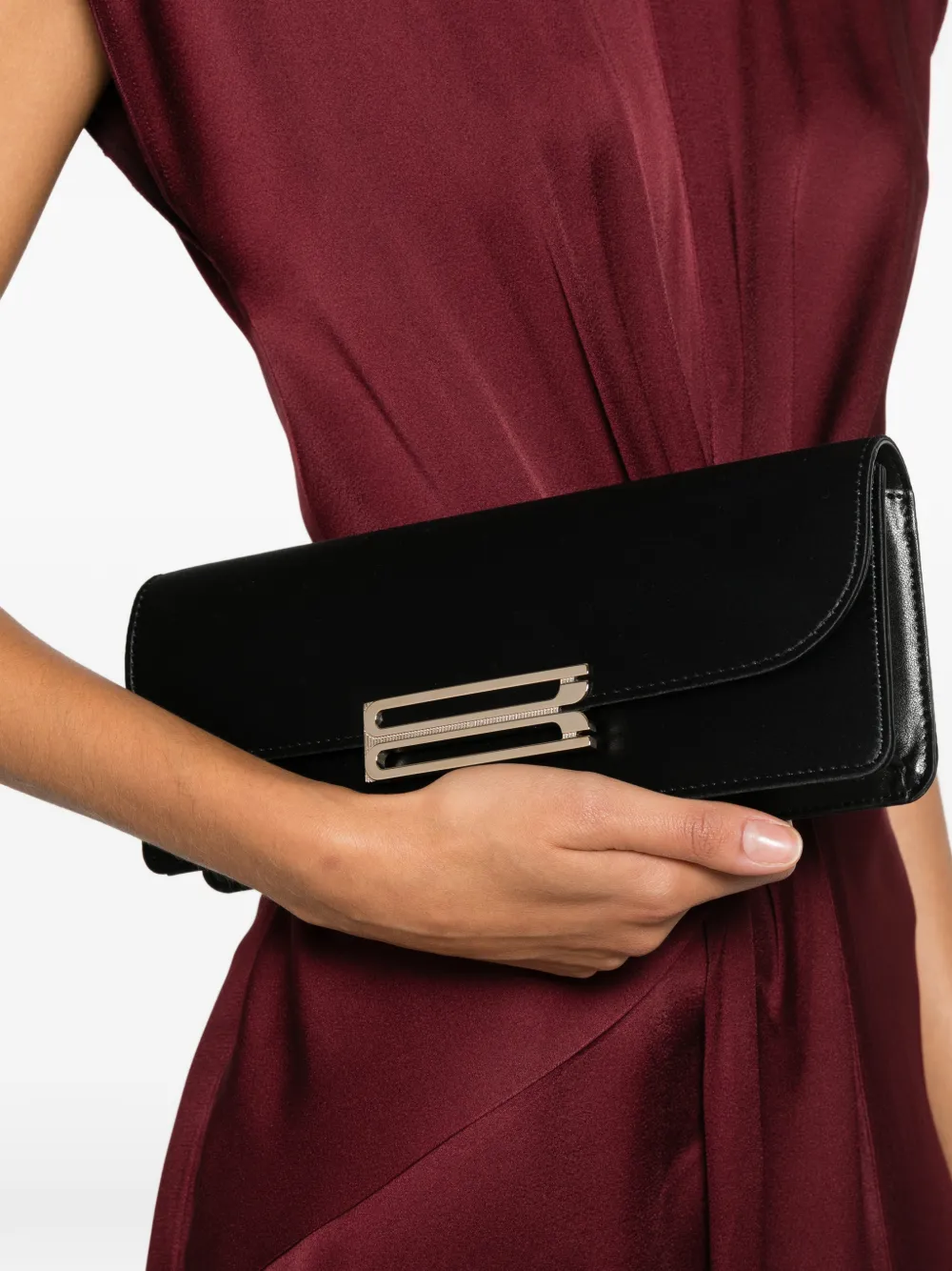 Victoria Beckham Dorian East-West clutch Zwart