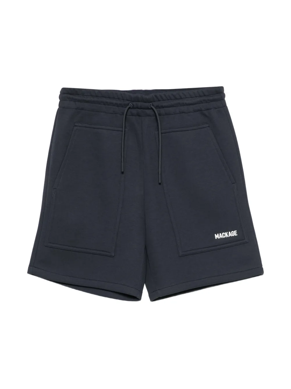 Mackage Elwood-R logo-print drawstring shorts - Blu