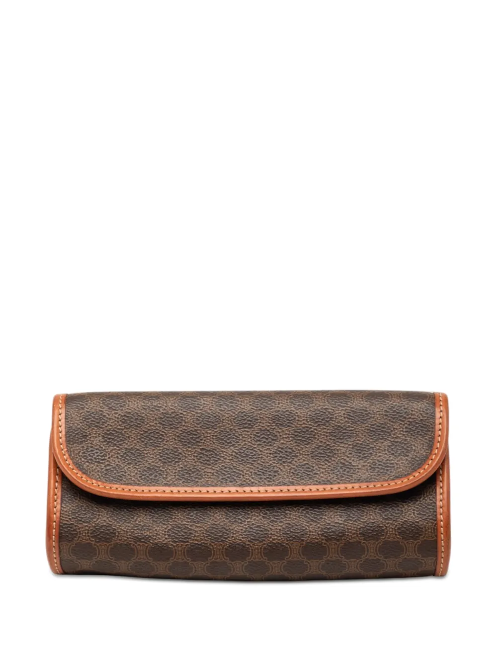 Celine Pre-Owned 1999 Macadam Coated Canvas clutch bag - Marrone