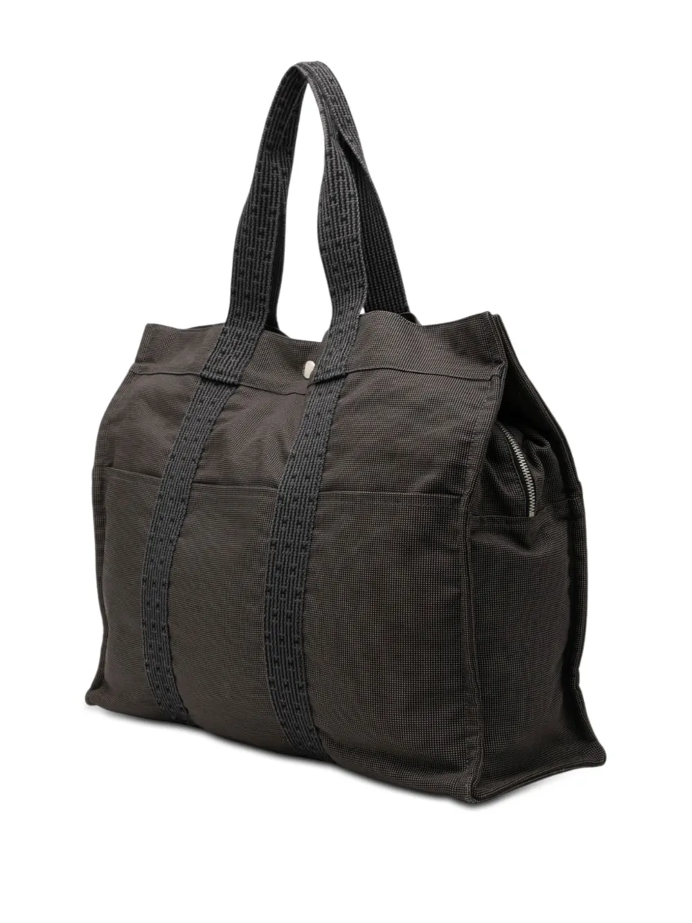  Hermès Pre-owned Borsa Tote Herline Gm In Tela 1990-2010 - Grigio 