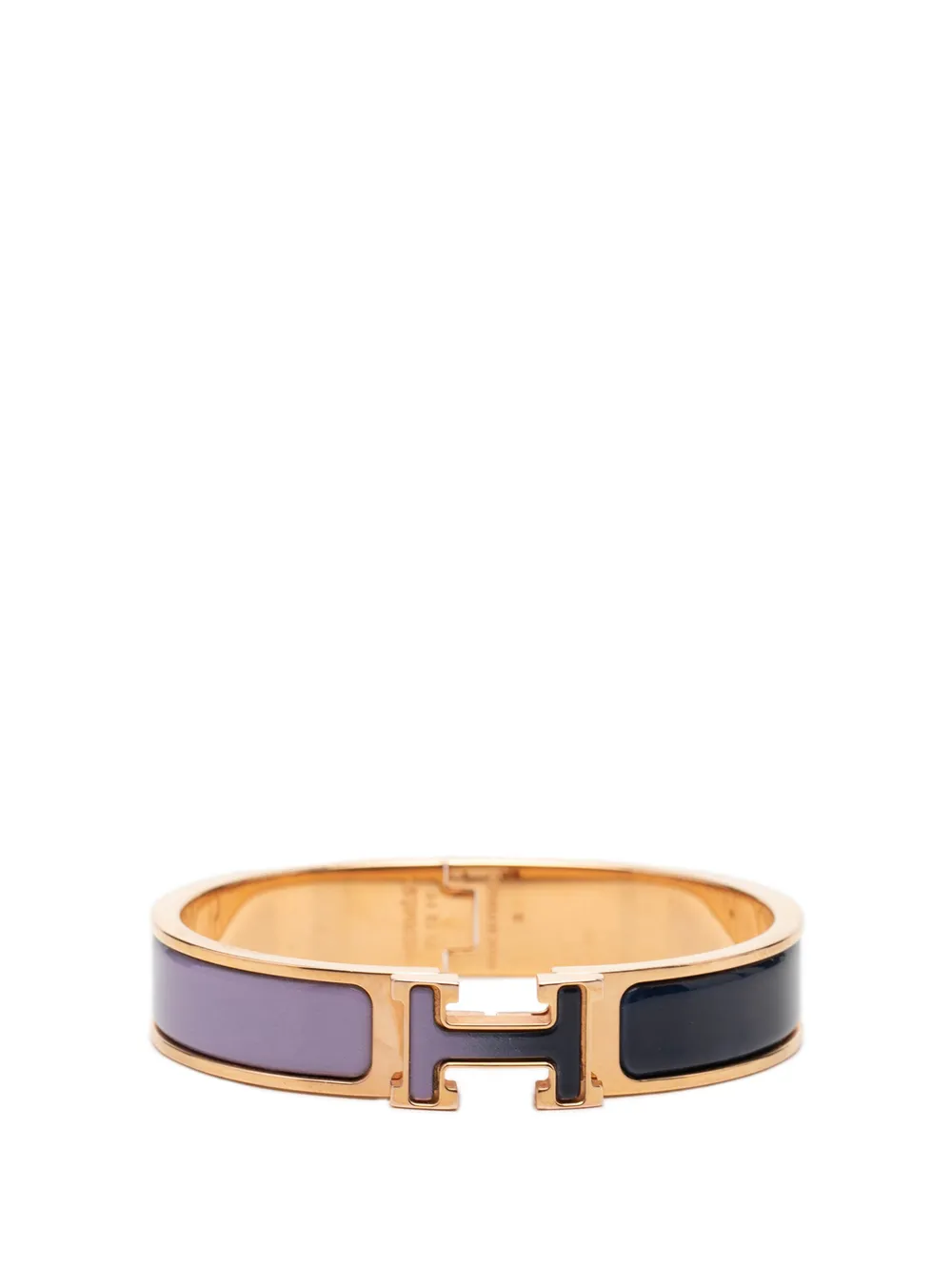 Hermès Pre-Owned 2000-2026 Narrow Enamel Clic H Fusion Bracelet PM costume bracelet - Gold