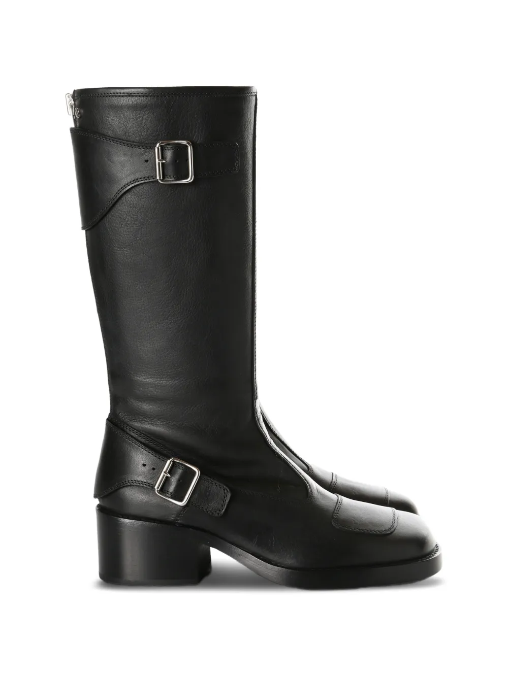 Ann Demeulemeester Balo buckle-detail knee-high biker boots Zwart
