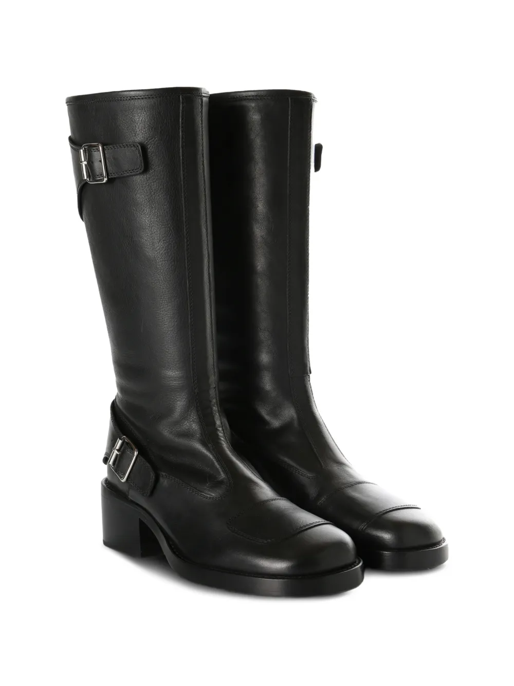 Ann Demeulemeester Balo buckle-detail knee-high biker boots Zwart
