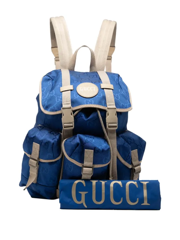 Gucci Pre-Owned 2016-2026 GG Nylon Off The Grid Backpack | Blue
