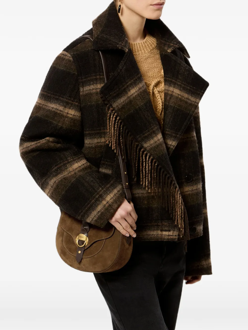 ISABEL MARANT Kleine Altay tas met schouderband Bruin