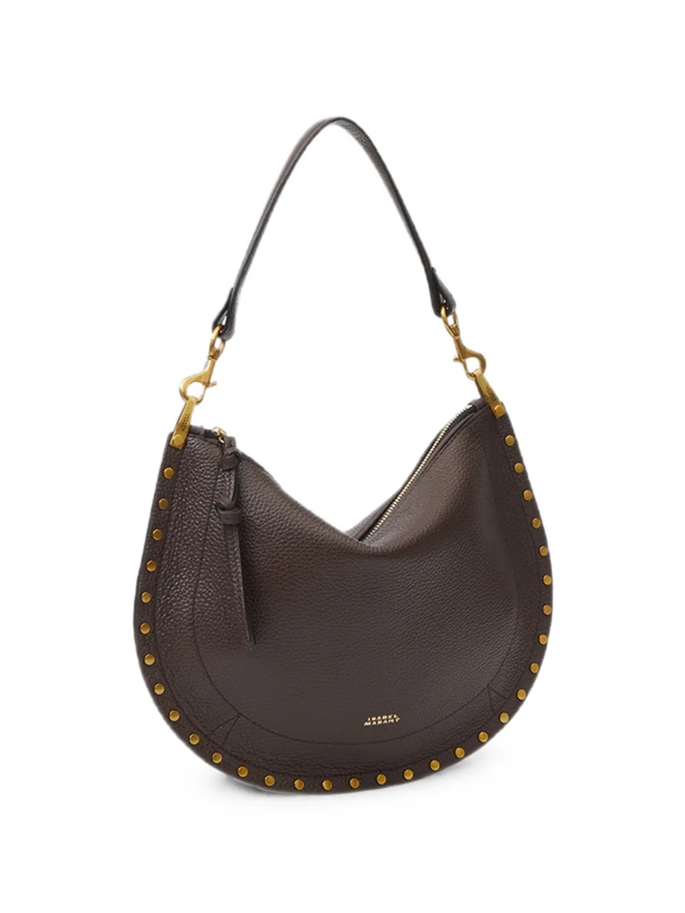 ISABEL MARANT Oskan Soft Zip tas met schouderband Bruin