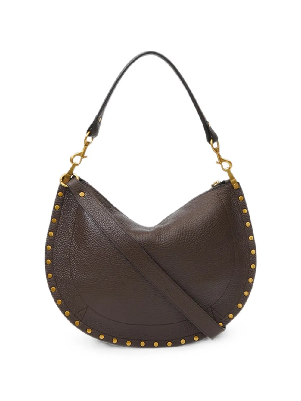 ISABEL MARANT Oskan Soft Zip tas met schouderband Bruin