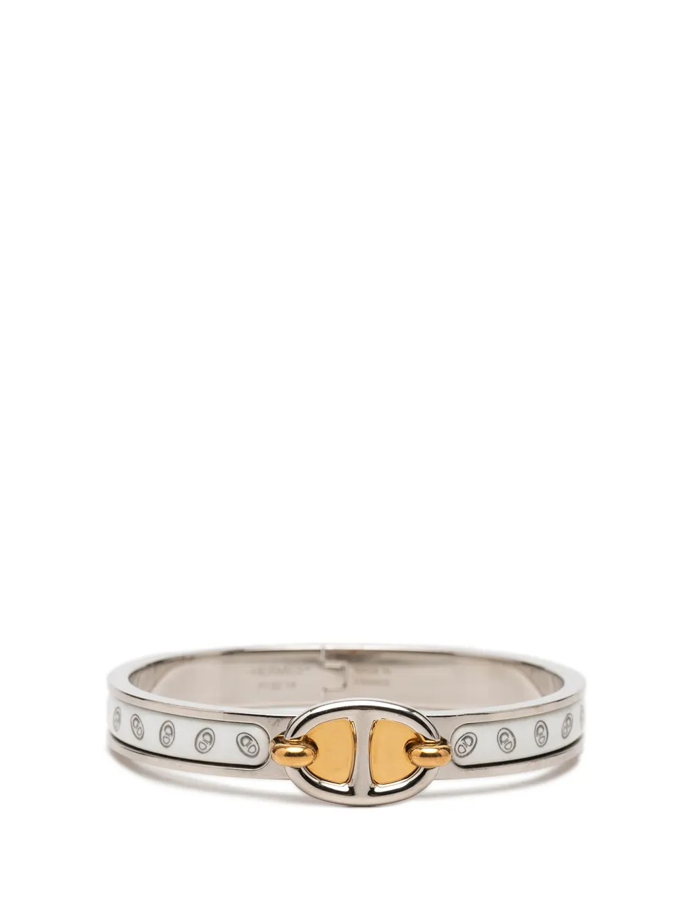 Hermès Pre-Owned 2024-2026 Enamel Mini Clic Chaine d Ancre Maillon Bracelet TGM costume bracelet - Silber