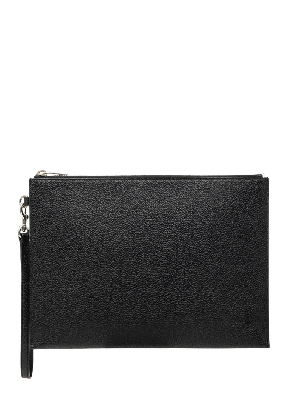 Saint Laurent Pre-Owned 2021 Grained Calfskin Monogram clutch bag - Black