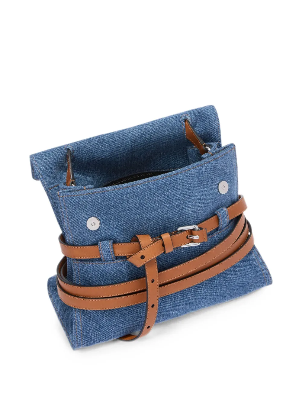 Moschino Denim schoudertas met riem-detail Blauw