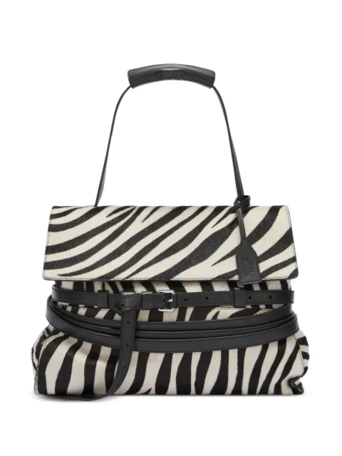 Moschino zebra-print belted tote bag