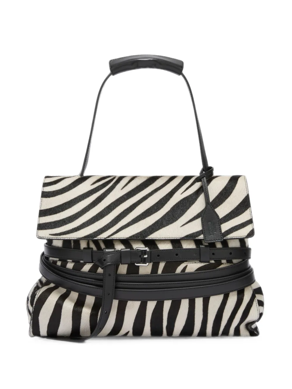 Moschino tote bag met zebraprint Wit