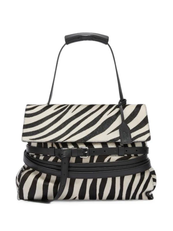Moschino Tie Me Medium Handbag in White