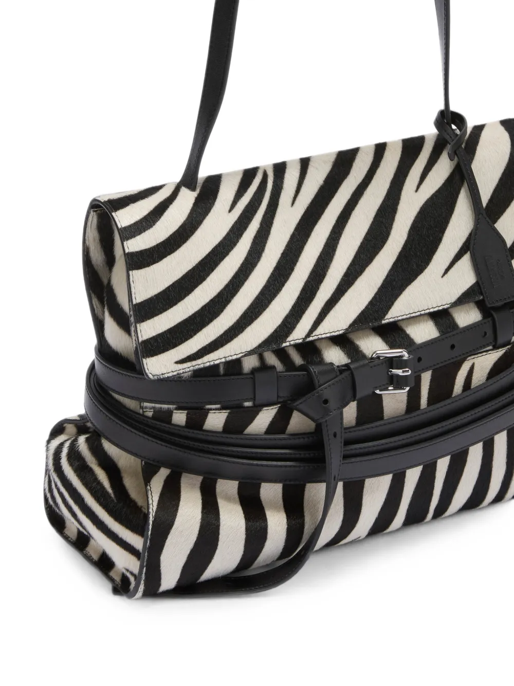 Moschino tote bag met zebraprint Wit