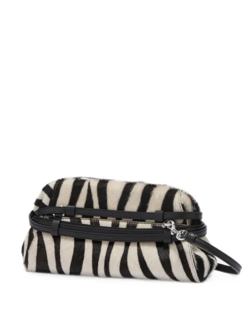 Moschino zebra-print leather clutch bag