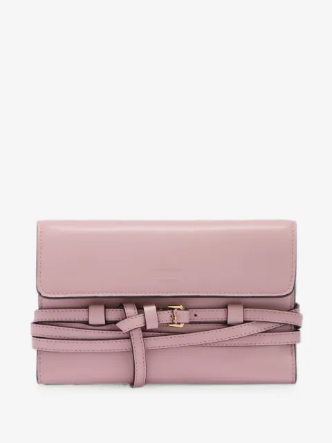 Moschino buckled-detail leather wallet