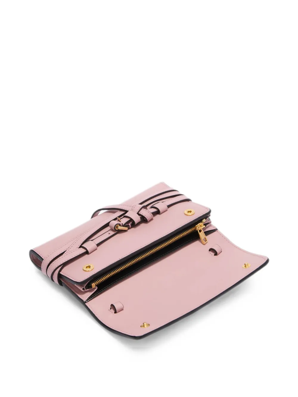 Moschino Leren portemonnee met gesp-detail Roze