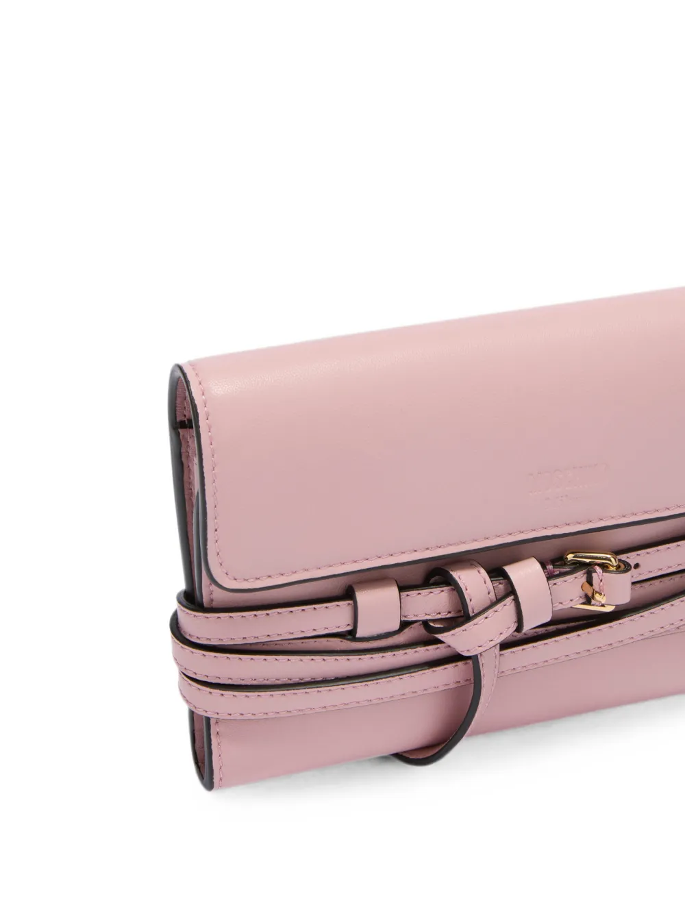 Moschino Leren portemonnee met gesp-detail Roze