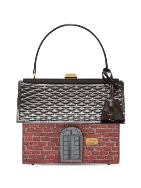 Moschino Tote Bag in Hausform mit Backstein-Print