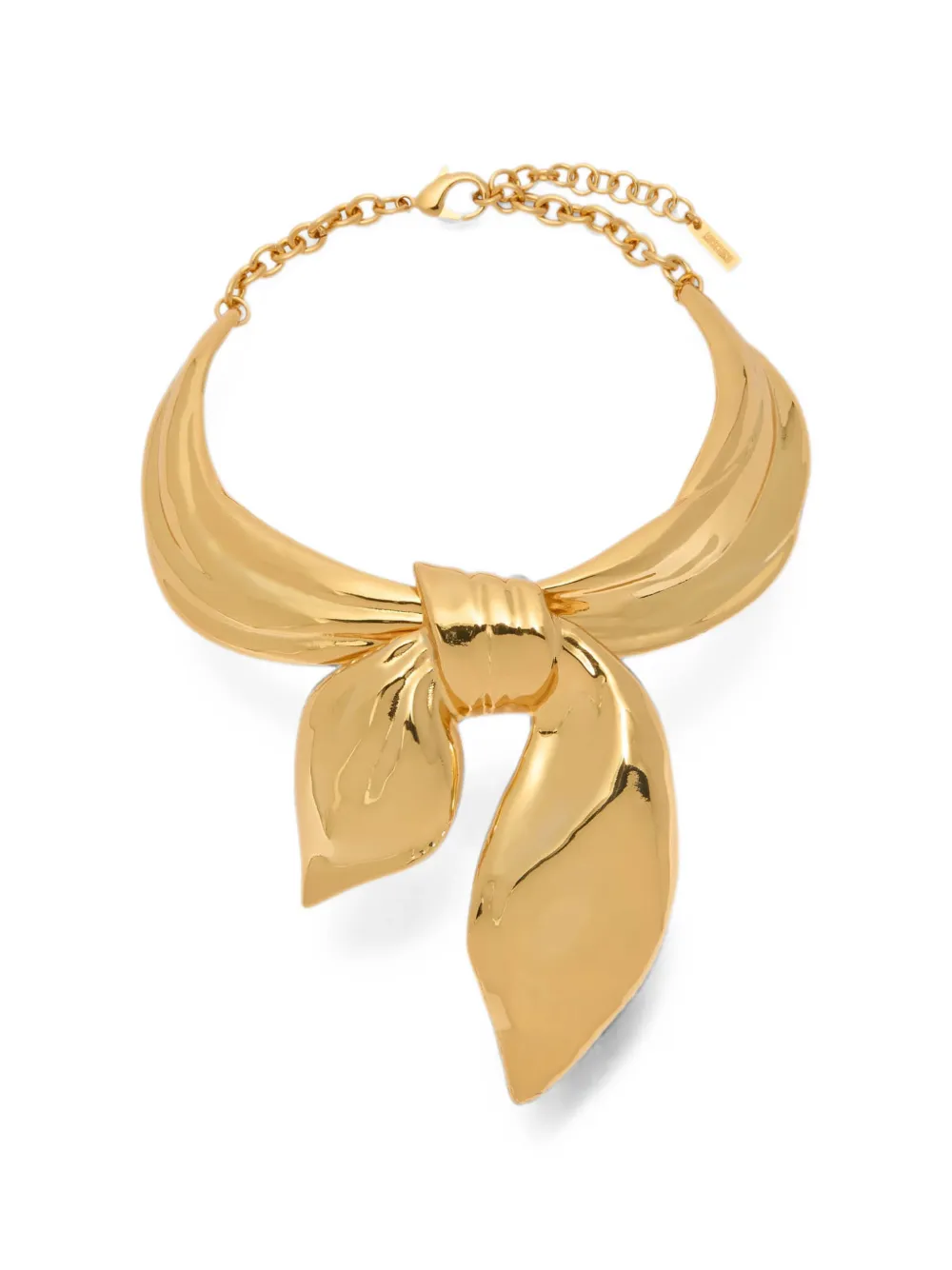 Moschino bow-detail cable-link necklace - Oro