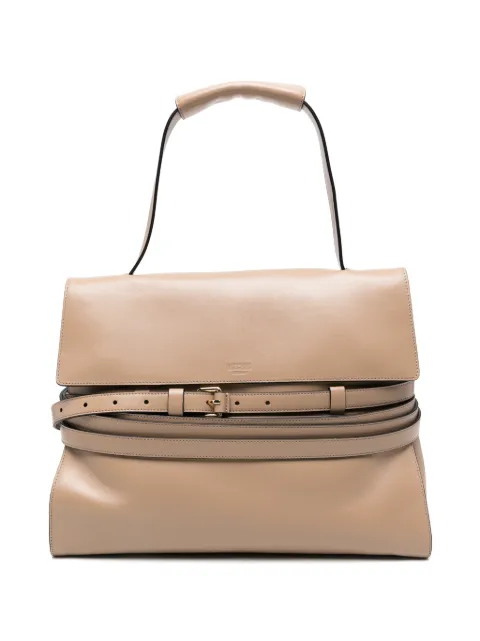 Moschino Bolsa tote de couro com cinto