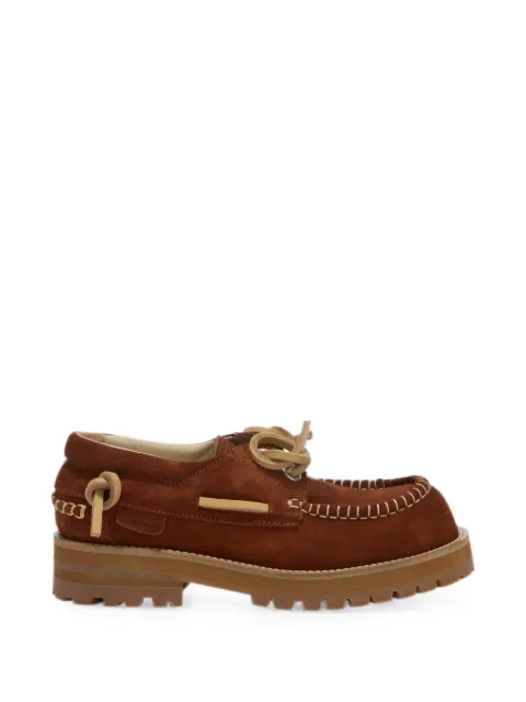 Moschino mocassins en daim à détails de coutures