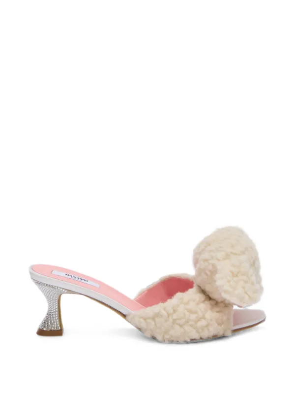 Moschino Wool Mules in Neutrals