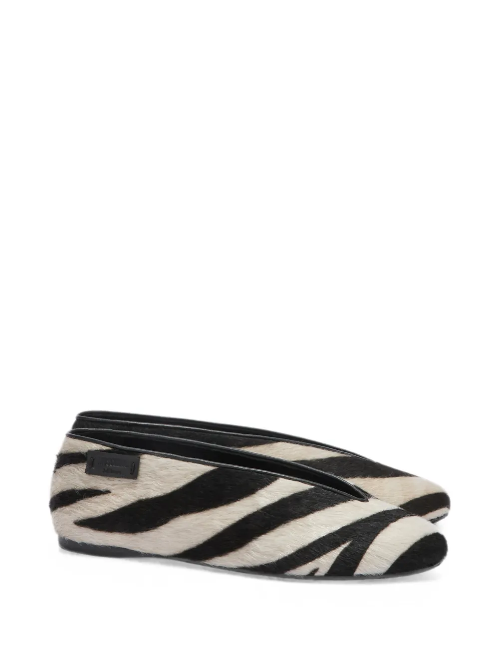 Moschino zebra-print ballet flats Beige