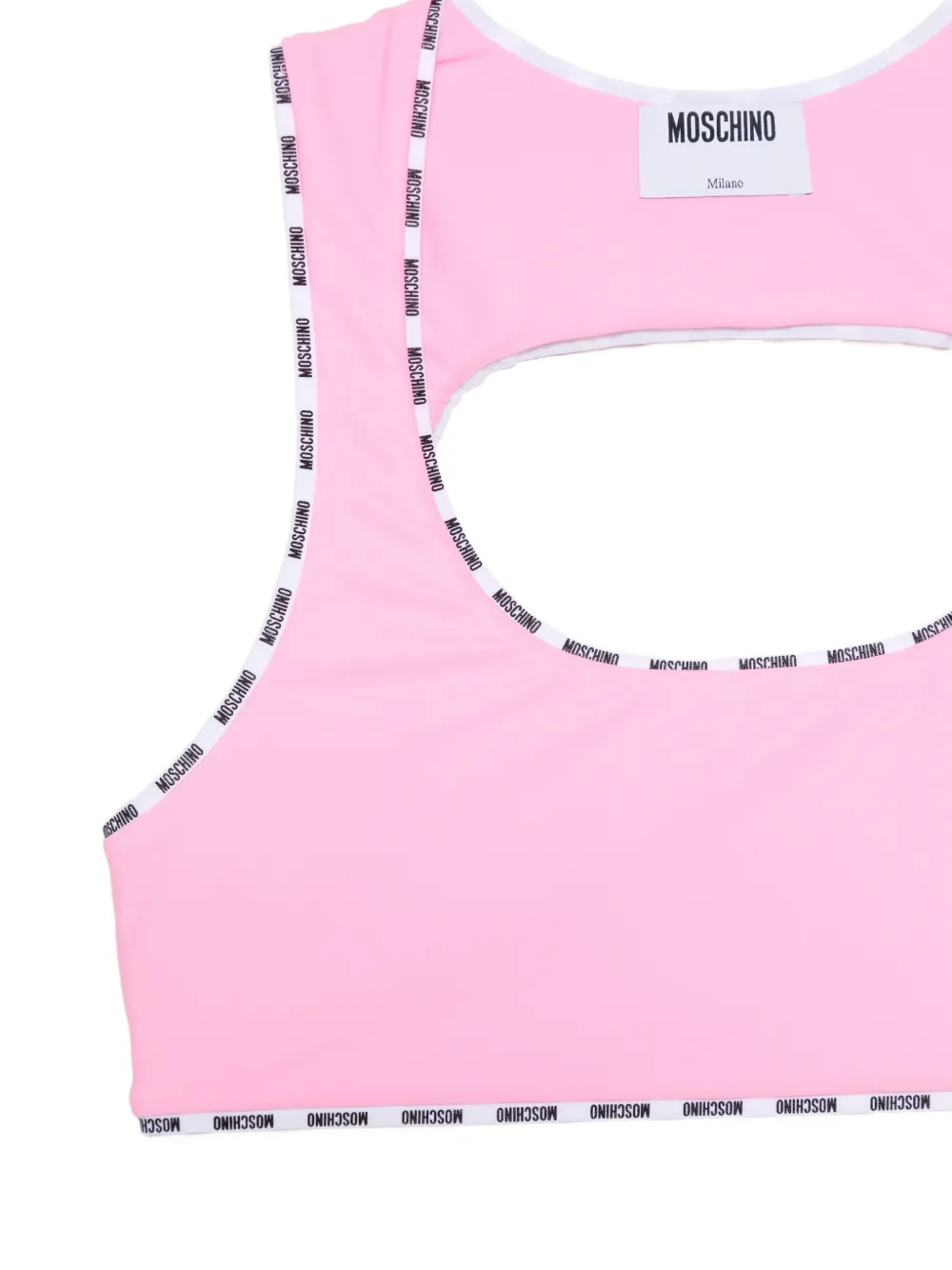 Moschino Bh met logoband en uitgesneden details Roze