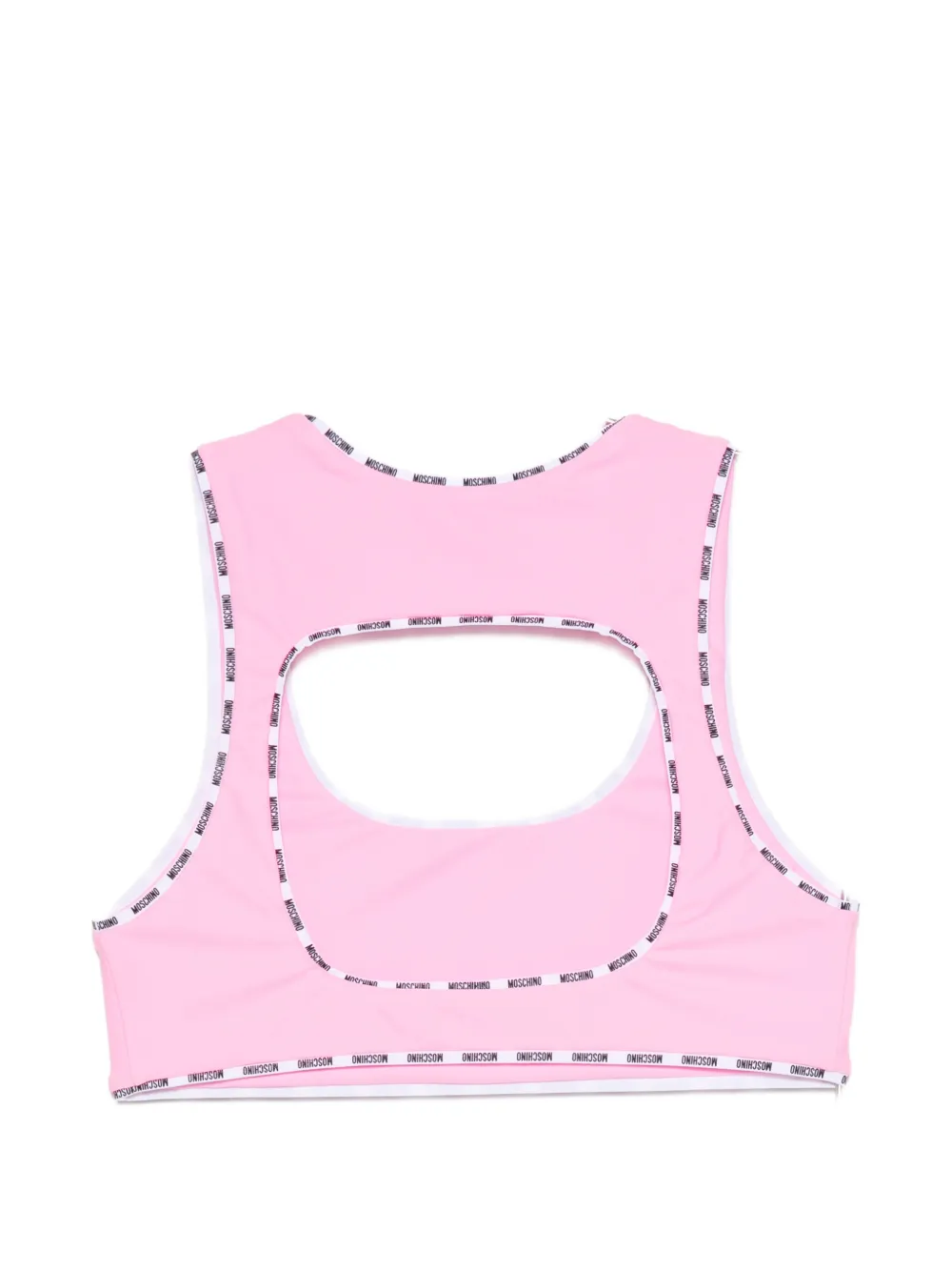 Moschino Bh met logoband en uitgesneden details Roze