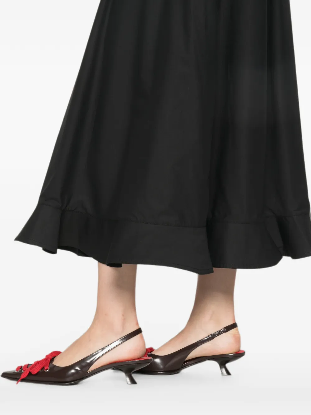 Moschino Midi-rok met ruches Zwart