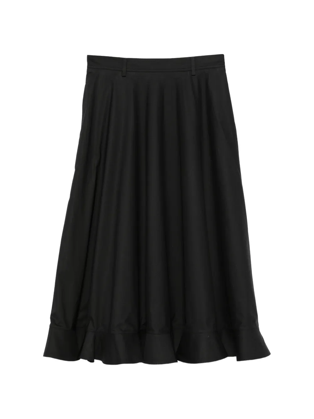 Moschino ruffled-hem midi full skirt - Nero