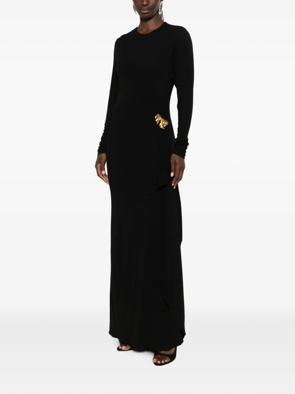 Moschino Maxi-jurk met strikdetail Zwart