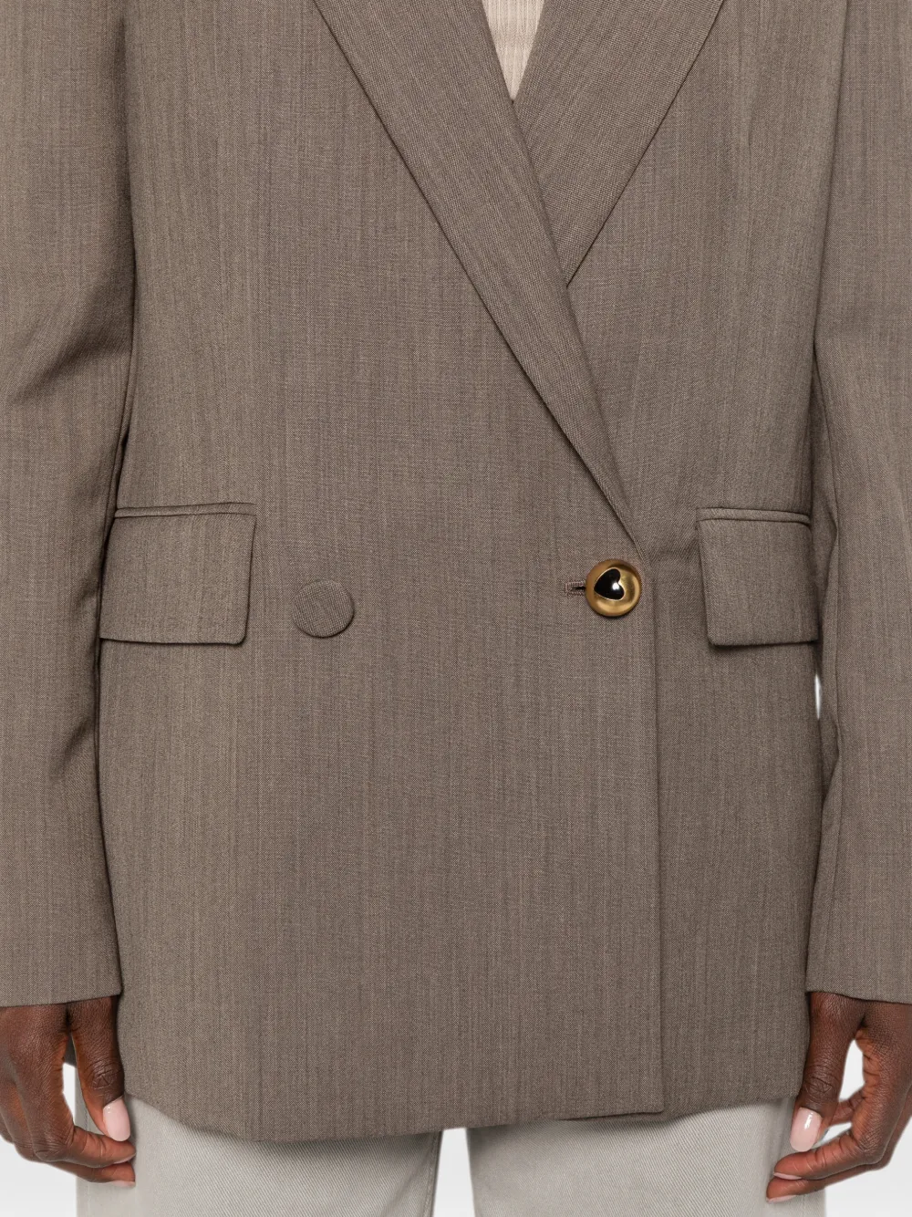 Moschino Blazer met dubbele rij knopen Bruin