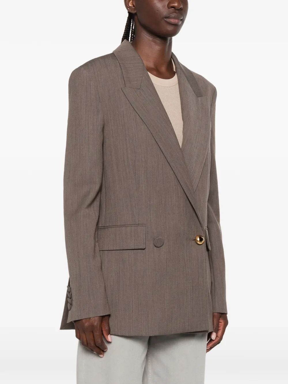 Moschino Blazer met dubbele rij knopen Bruin